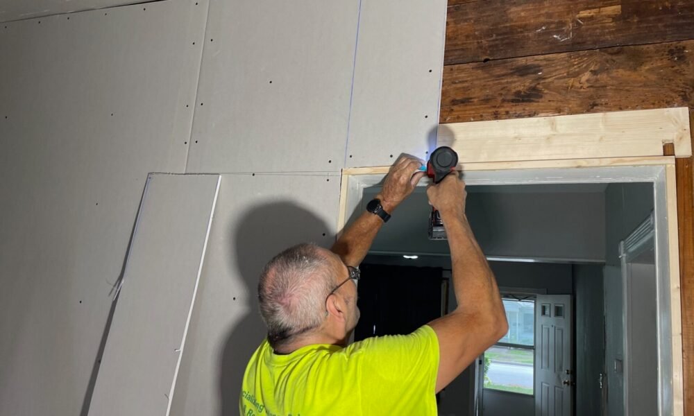 installing or repairing drywall